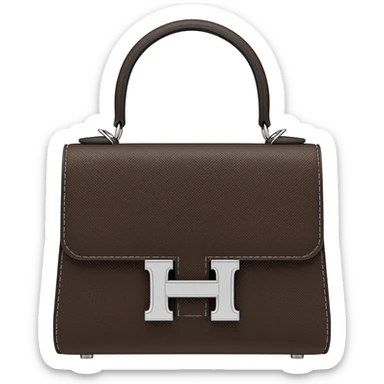 matte dark brown kelly hermes bag sticker