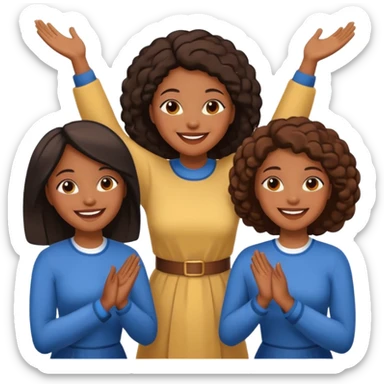 Beautiful Christian black women praising God sticker