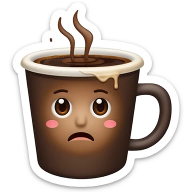 Bad coffee / sad coffee sticker