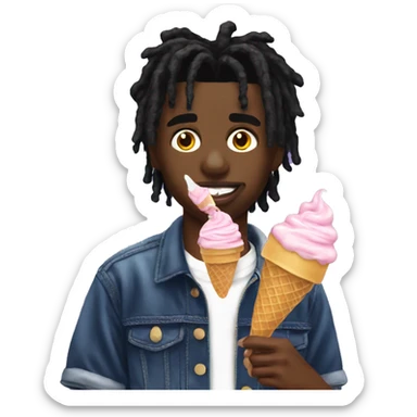 Playboi carti with ice cream sticker