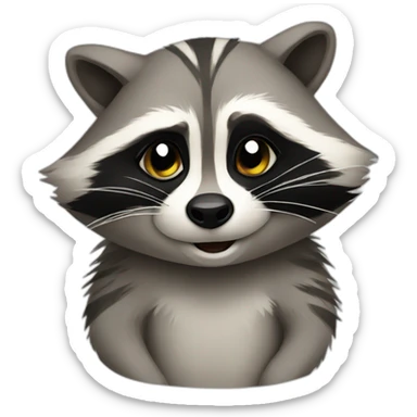 Cute-raccoon sticker