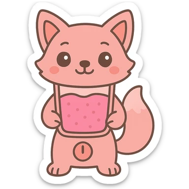 Change the smoothie content color to pink with a pastel brown outline. Keep the image full body and on a transparent background. sticker