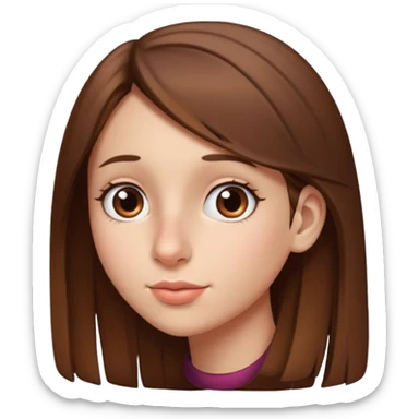 girl with big nose, side view sticker