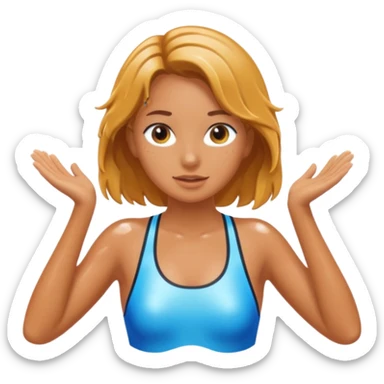 swim girl sticker