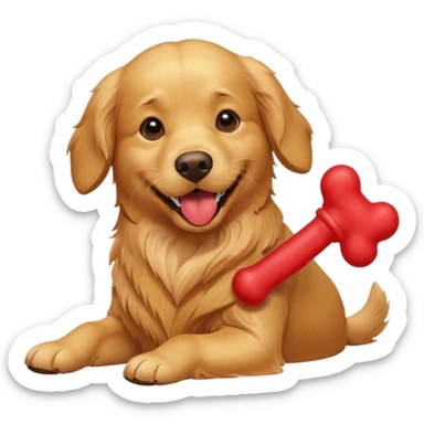 Dog with Toy sticker