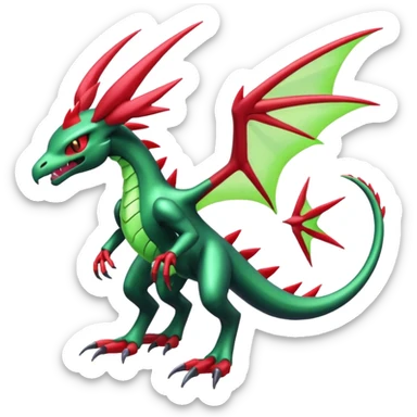 Shiny Aural Darkrai-Flygon-Genesect-Fakémon-fusion (full body) sticker