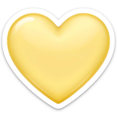 Pastel yellow heart sticker