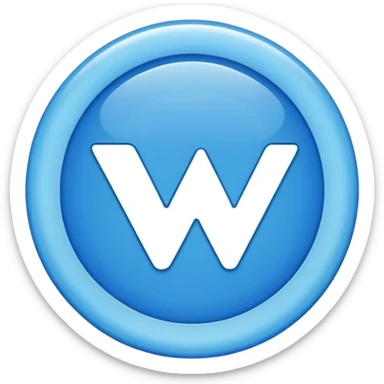Meta Verified blue tick, blue circle with white check, subtle glow sticker