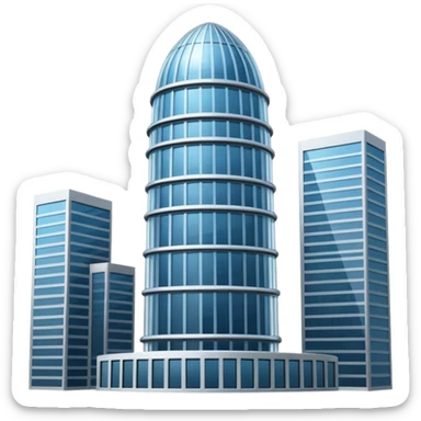 Dome Tower – Tall skyscraper covered by a glass dome.
 sticker
