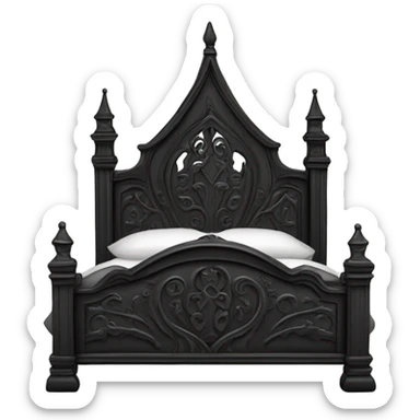 Gothic bed in black sticker