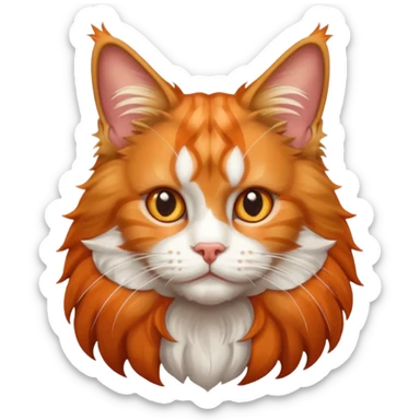 a cute mainecoon cat sticker