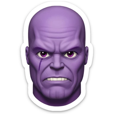 THanos imaginary face character face only front face  sticker