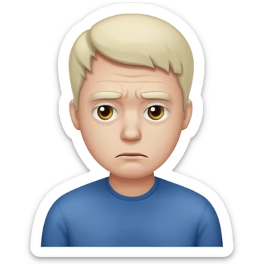 depressive man using social media sticker