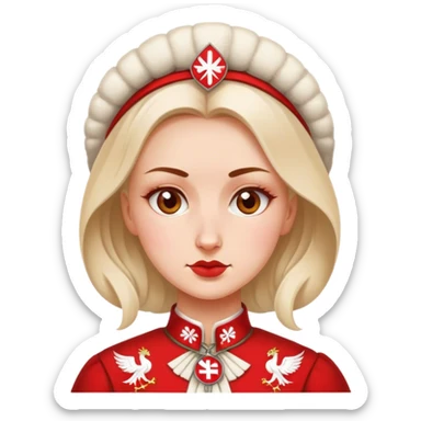 polish patriot woman nationalist sticker