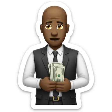 Take the money and run sticker