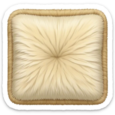 Blonde fur blanket square sticker