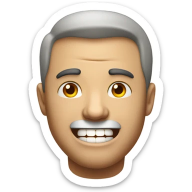 Fat guy smile angries sticker
