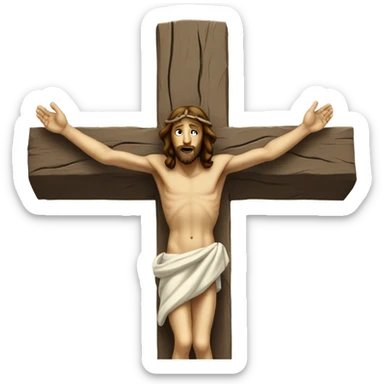 Jesus on the cross sticker