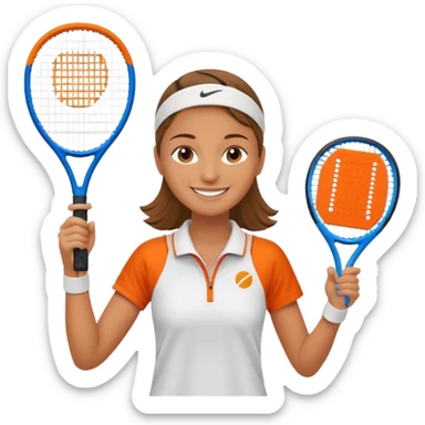 women after padel sticker