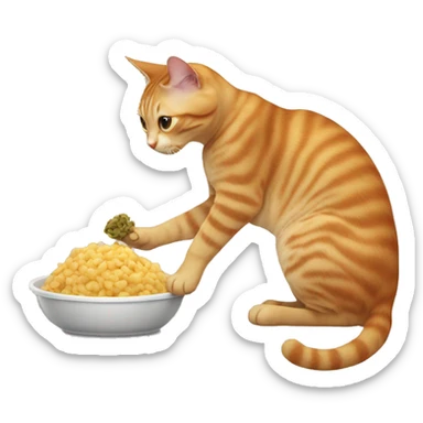 cat feeding prohibited sticker