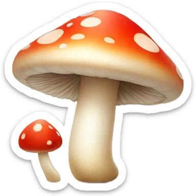 Cute mushroom blowing a kiss sticker