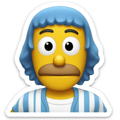 Homero con la camiseta de argentina  sticker