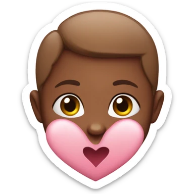 baby pink heart sticker