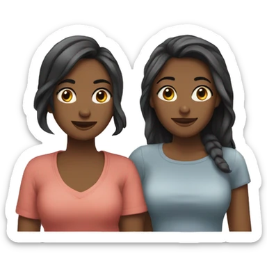 two girlfriends together sticker