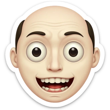 Creepy man with big mouth sticker