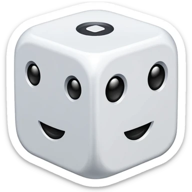 dice but every face has a 1 on it sticker