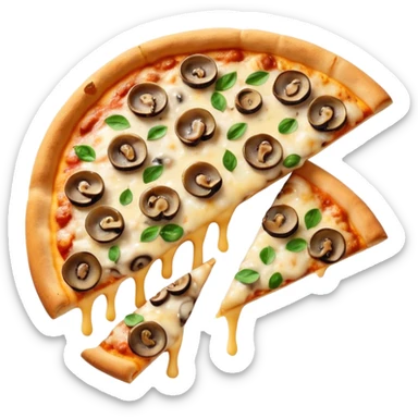 Cheese and Mushroom pizza sticker