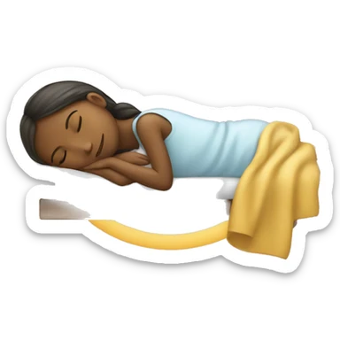 Girl sleeping dreaming of food sticker