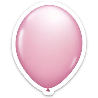 Pastell pink balloon with small white bows sticker