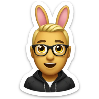 bad bunny singer sticker