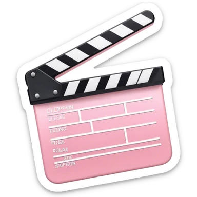 Light pink film clapper sticker