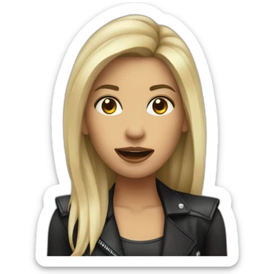 femal metal singer sticker