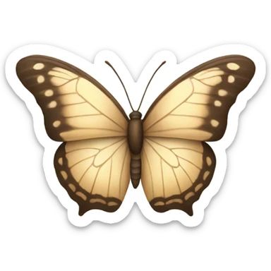 Beige butterfly sticker