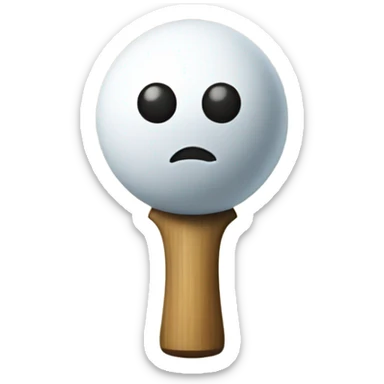 Tumbs up pingpong ball sticker