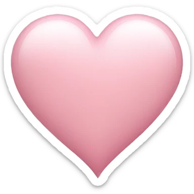 light pink heart  sticker