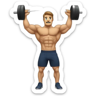 muscu avec des haltères sticker