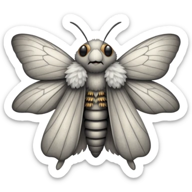 Moth shirt sticker