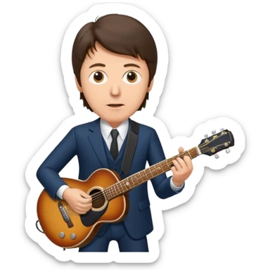 Paul McCartney playing guitar suit sticker