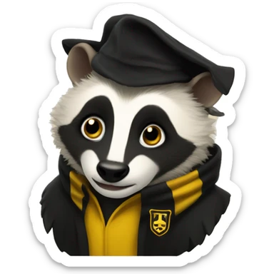 Hufflepuff badger hogwarts sticker