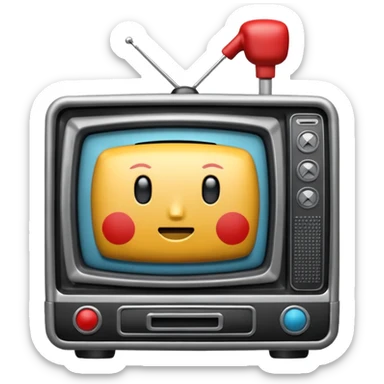 television in the ring movie sticker