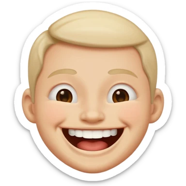 Laughing face sticker