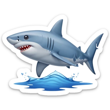 Shark wearing blue shoes sticker