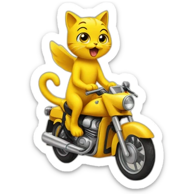 tweety riding a cat sticker