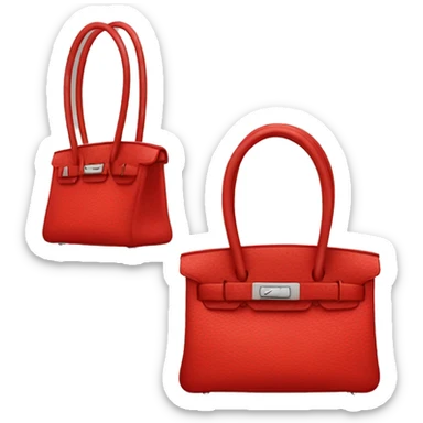 a birkin bag red sticker