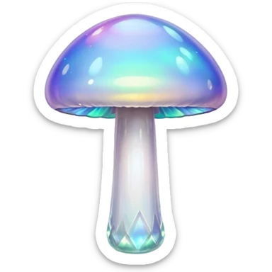 Opal crystal mushroom  sticker