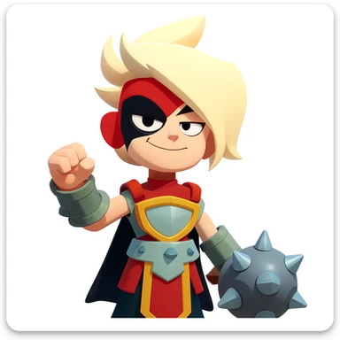 Keep everything exactly the same as the original. Give the character a proud expression. Maintain the original style and details. sticker